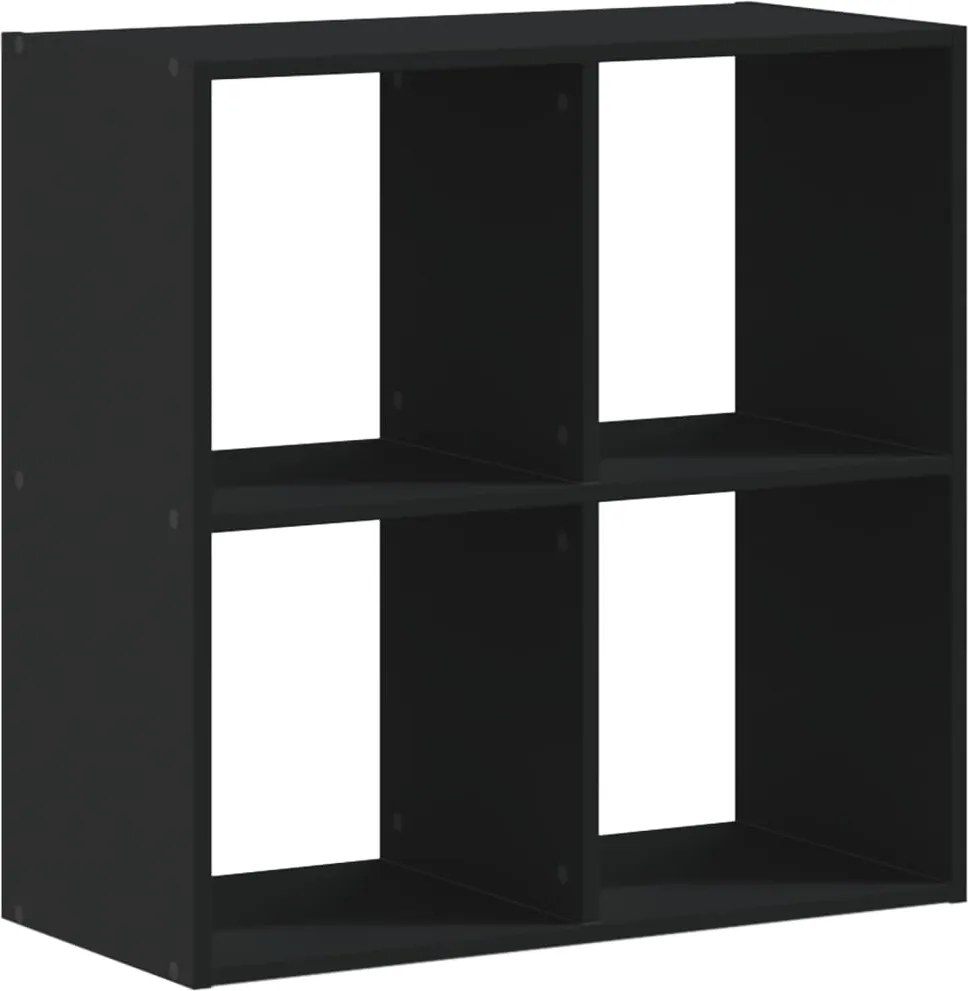 vidaXL fekete szerelt fa könyvespolc 68,5 x 32 x 68,5 cm