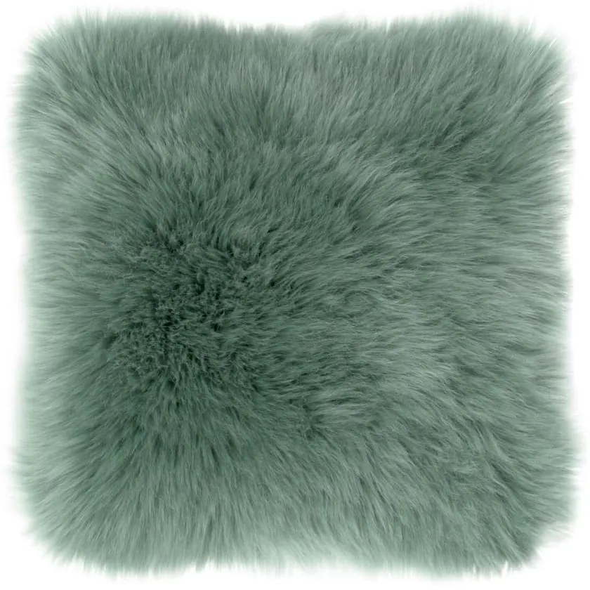 Sheepskin zöld díszpárna, 45 x 45 cm - Tiseco Home Studio