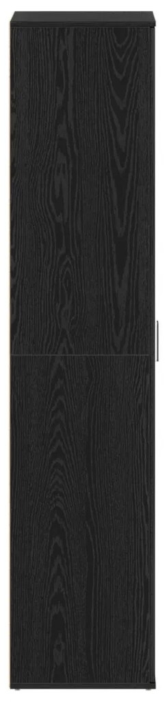 Cipőszekrény Fekete Tölgy 80x39x180 cm Mérnöki Fa