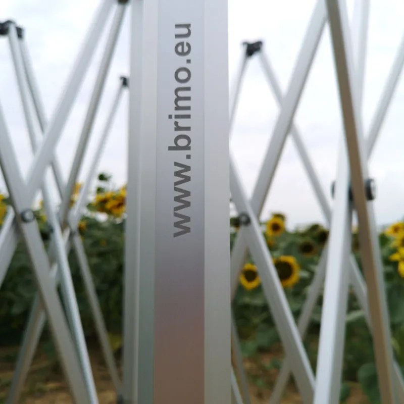 Alumínium esküvői sátor 3x6 m – elegáns és gyorsan felállítható - plusz 3 oldalfal - Narancs