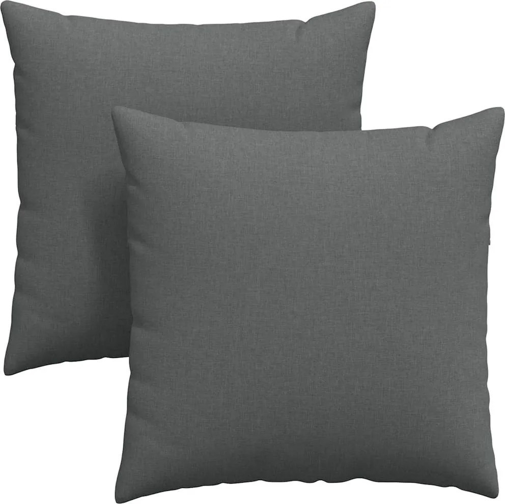 vidaXL Kanapé párnák 2 pcs Sötétszürke 60 x 60 cm szövet