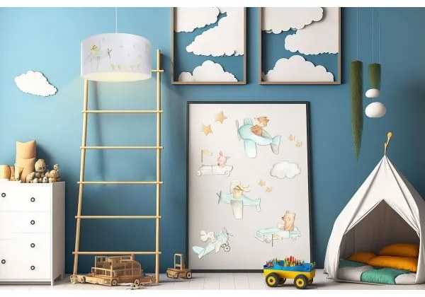 Gyerek csillár zsinóron SWEET DREAMS 1xE27/60W/230V átm. 30 cm