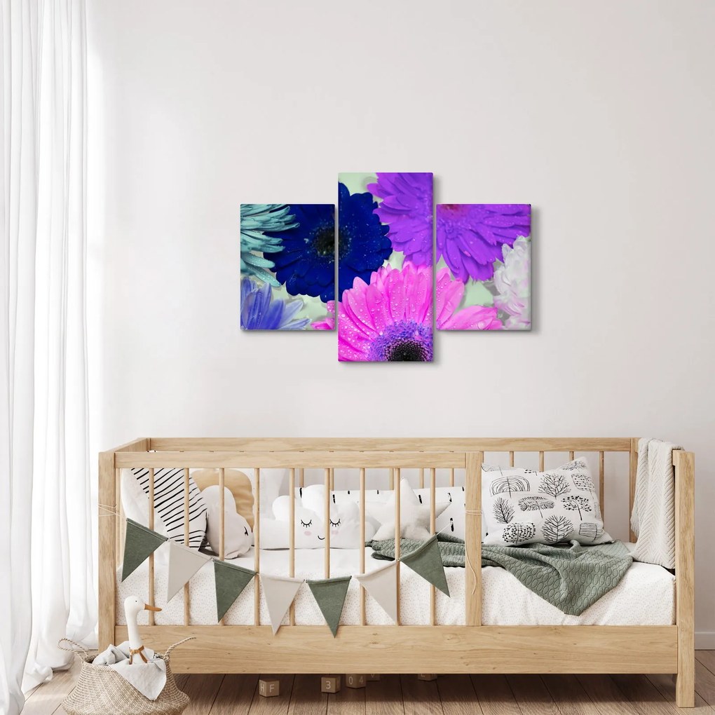 Színes virágok képe (90x60 cm)