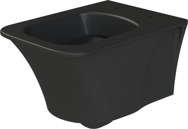 CeraStyle IBIZA fali WC - MATT FEKETE - BEÉPÍTETT bidé funkcióval - perem nélküli - 51 cm