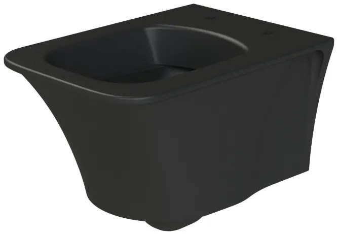 CeraStyle IBIZA fali WC - MATT FEKETE - BEÉPÍTETT bidé funkcióval - perem nélküli