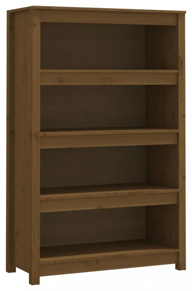 mézbarna tömör fenyőfa faliszekrény 80 x 35 x 126 cm