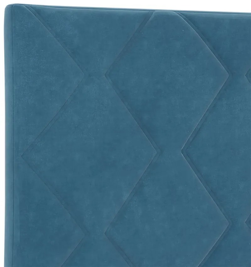 Fejtámla Gyémánt Blokk Design Sötét Kék 90 cm Bársony