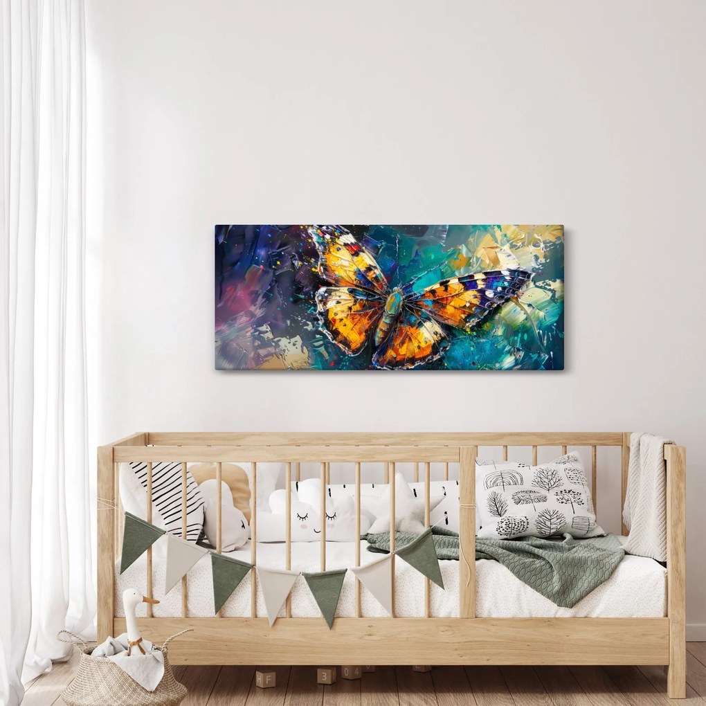 Kép - Pillangó, olajfestmény (120x50 cm)