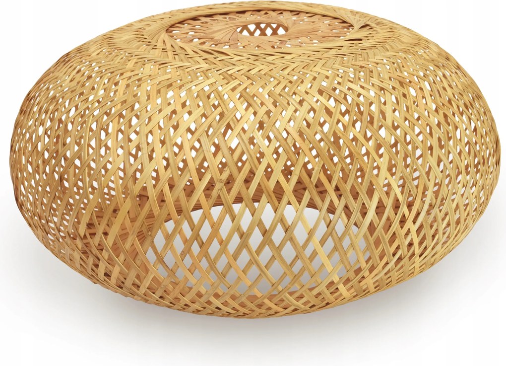 Lámpaernyő Rattan bambusz lámpabúra Bézs Boho fonott nagy E27