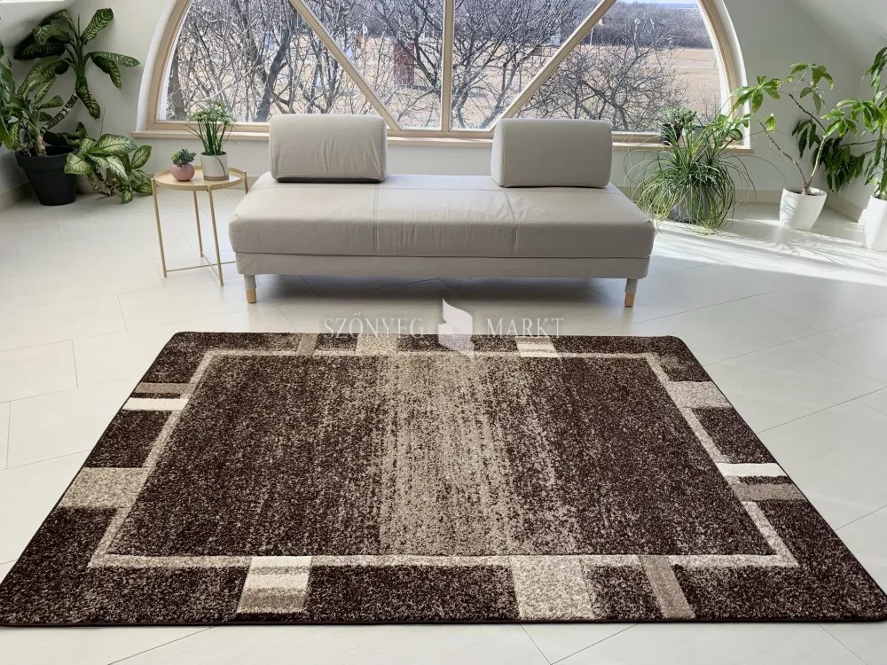 Comfort 6889 barna modern szőnyeg 80 cm-es szett