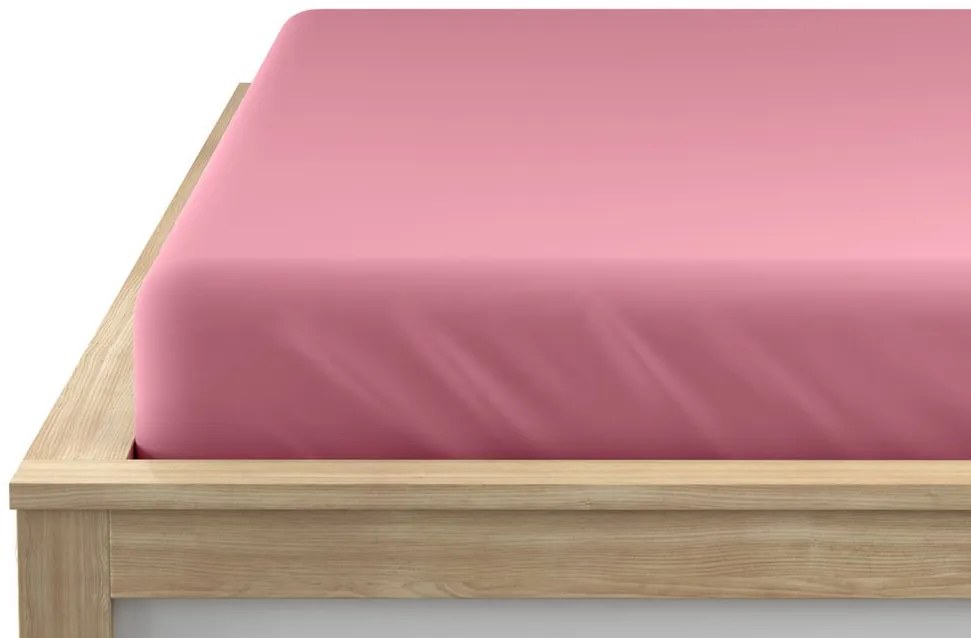 Vízálló JERSEY lepedő gyerekágyhoz 70x140 cm rózsaszín