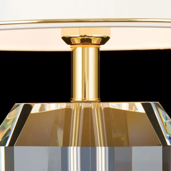 Orion LA 4-1208- Asztali lámpa ALEXIS 1xE27/60W/230V krémes/arany/átlátszó