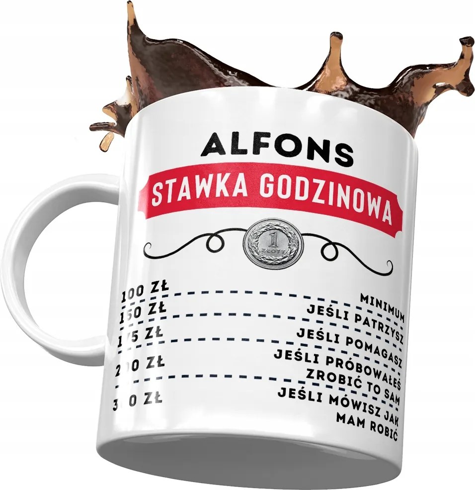 Alfonznak Születésnapi Bögre Névnapi Ajándék Nyomtatott Fotóval