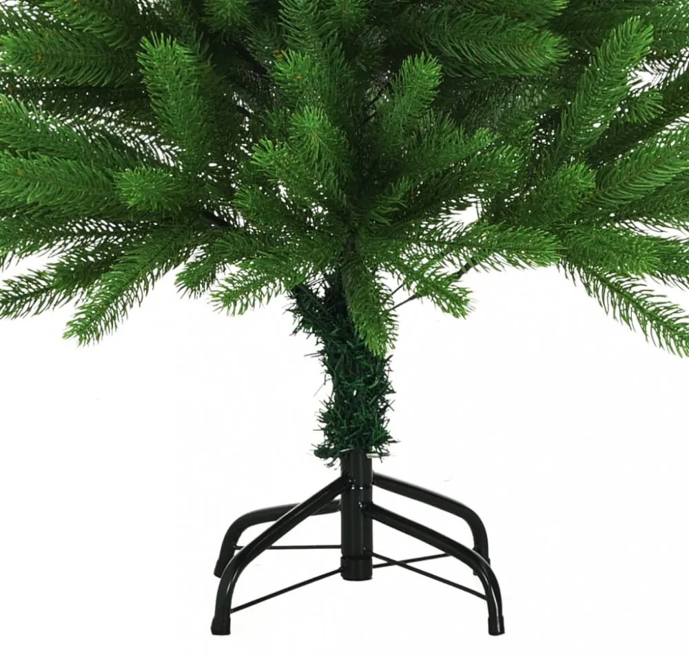 zöld megvilágított műkarácsonyfa gömb szettel 120 cm