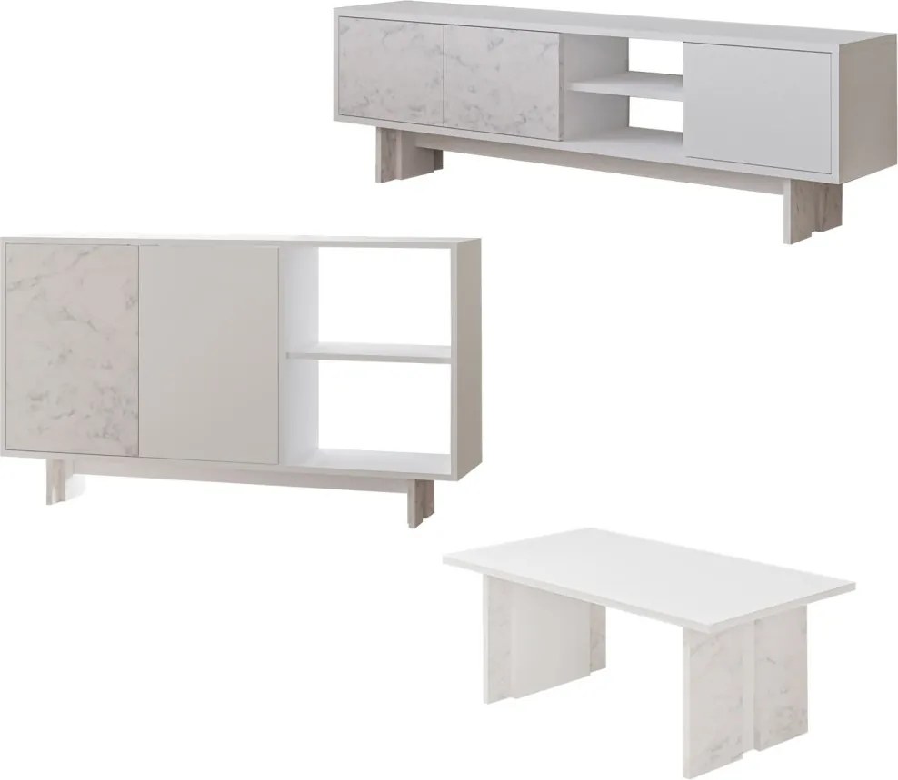 Ravello - White, White Marble