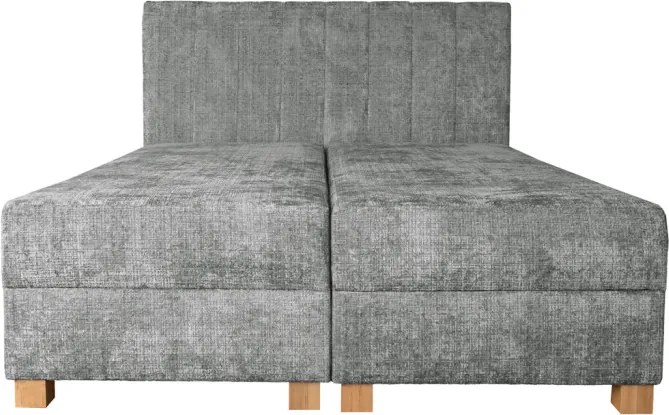 Largo kontinentális ágy ágyneműtartóval és beépített matraccal szürke 160x200 cm
