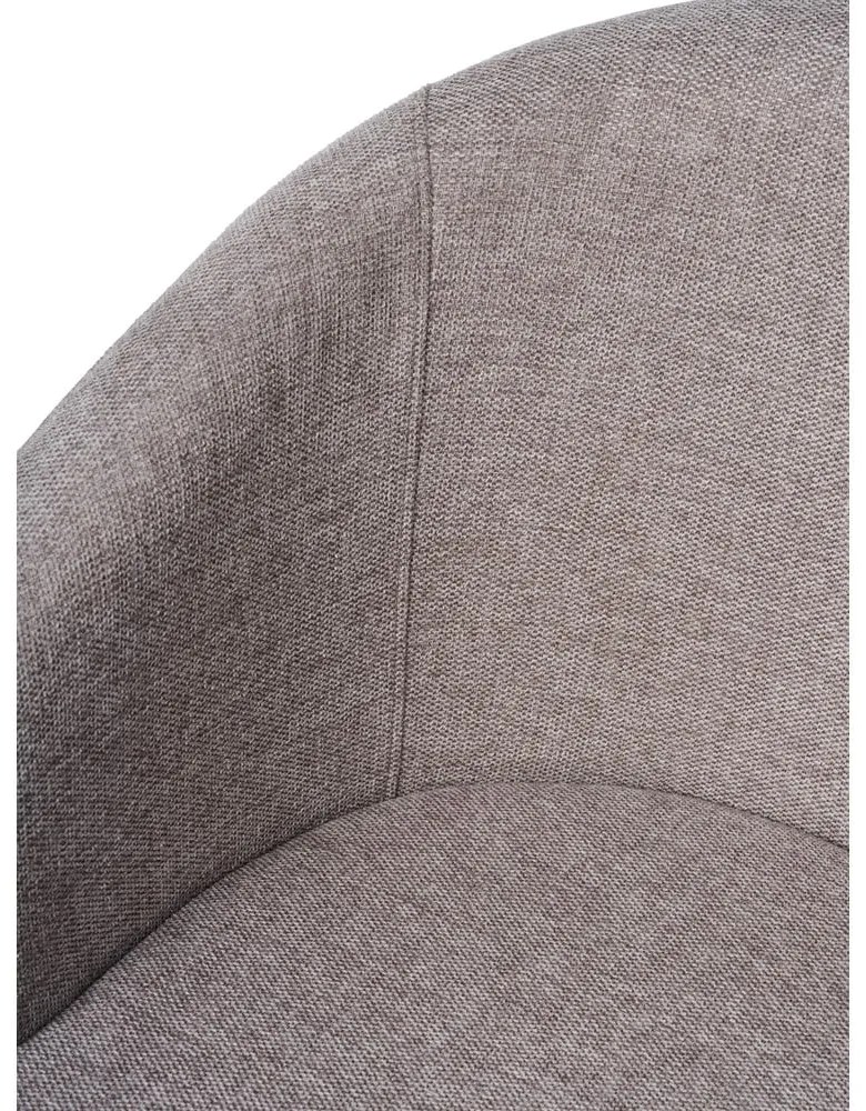 Világosszürke kárpitozott karfás étkezőfotel Easton – Unique Furniture