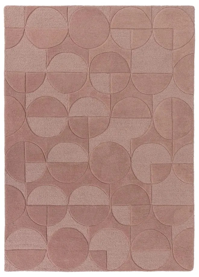 Gigi rózsaszín gyapjú szőnyeg, 120 x 170 cm - Flair Rugs