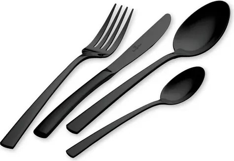 BerlingerHaus 24 részes evőeszköz készlet Matte Black Collection BH/3080