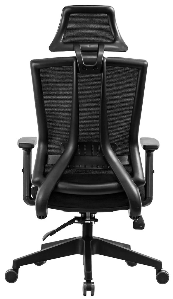 Ello ergonómikus irodai forgószék deréktámasszal, fejtámasszal, 3D Air mesh hálós