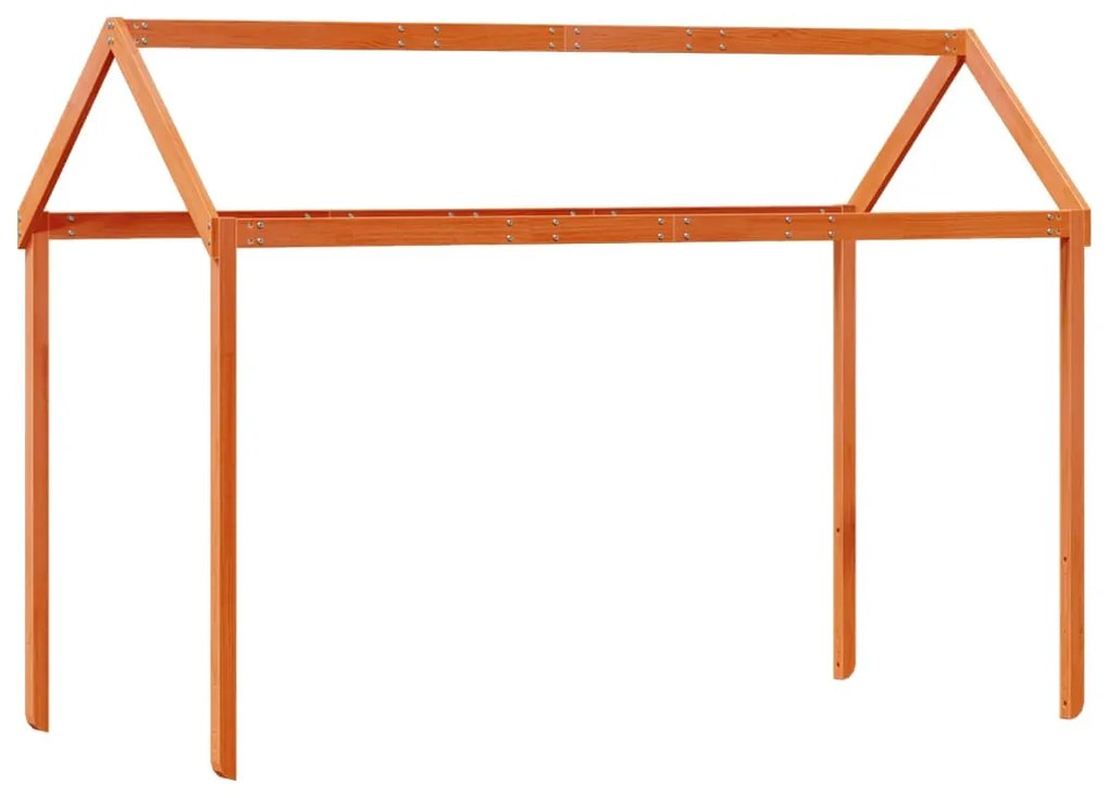 viaszbarna tömör fenyőfa gyerekágytető 207 x 80,5 x 151,5 cm