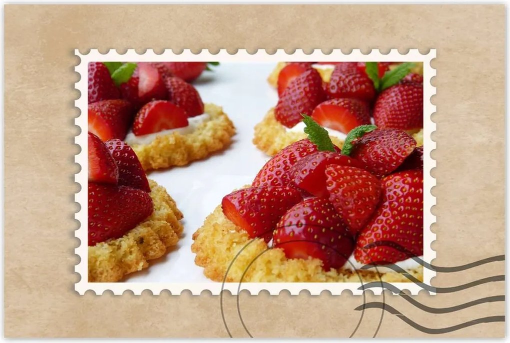 Poszterek 120x80 Eper desszert