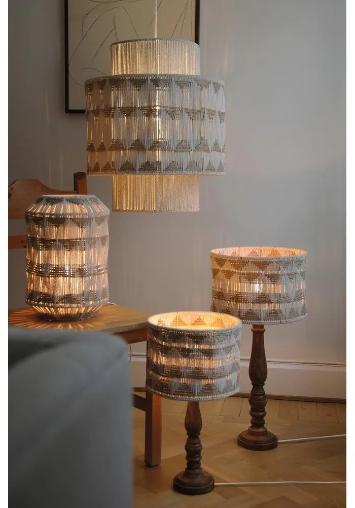 Barna-natúr színű asztali lámpa textil-juta búrával (magasság 62,5 cm) Ano – Markslöjd