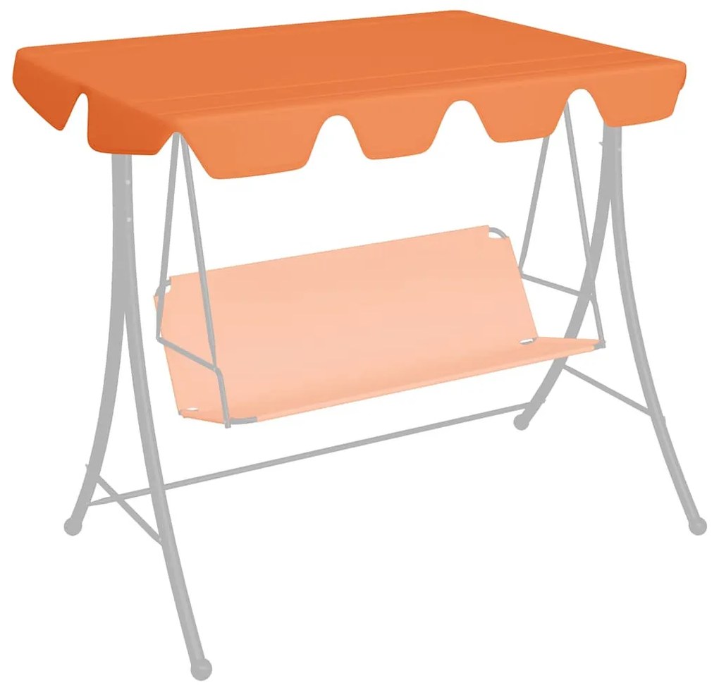 narancssárga csere ponyva kerti hintaágyhoz 150/130 x 105/70 cm