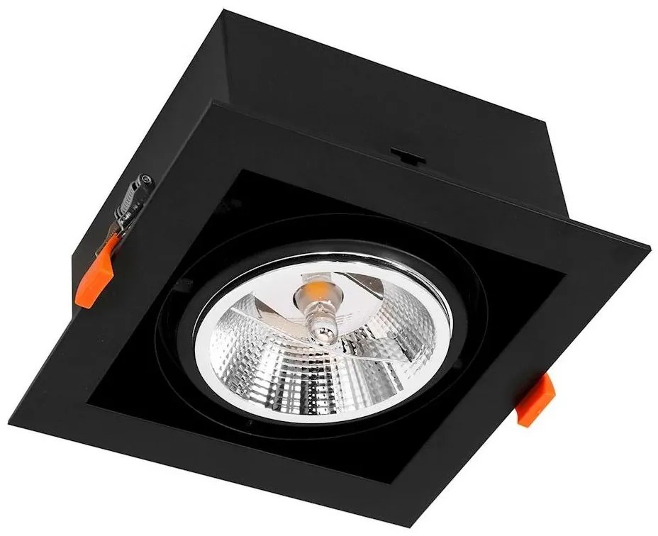 Beépíthető lámpa PLAZA AR111 1xGU10/12W/230V fekete
