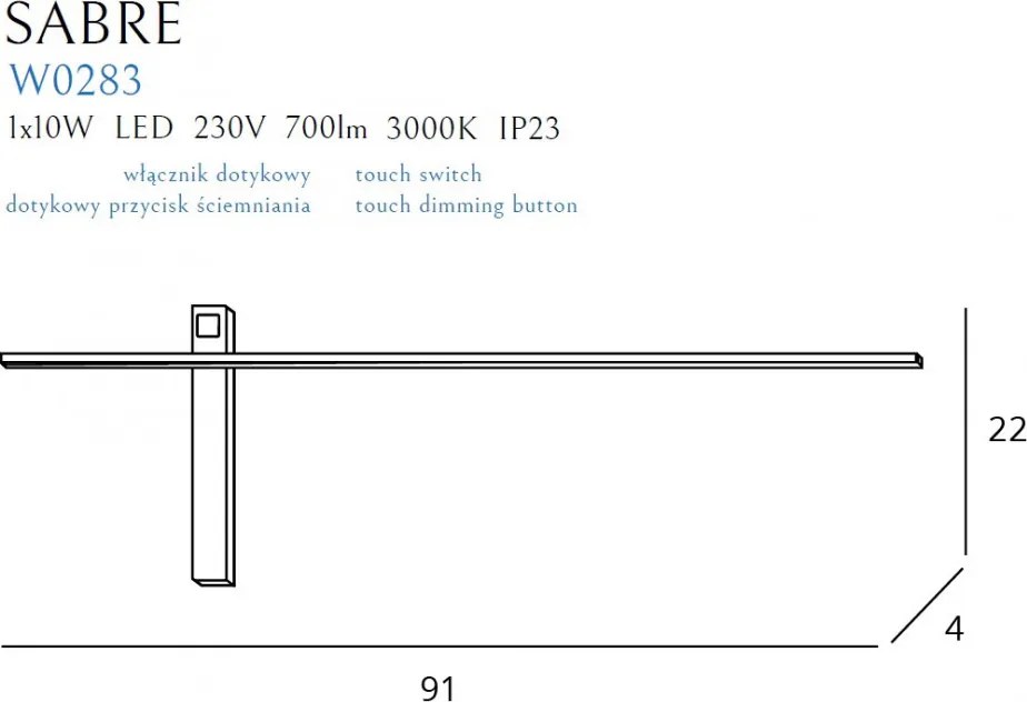 Fali Lámpa Fekete MAXLIGHT W0283