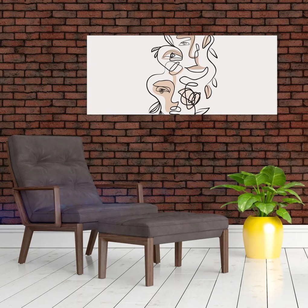 Kép - Line art arckezelés (120x50 cm)