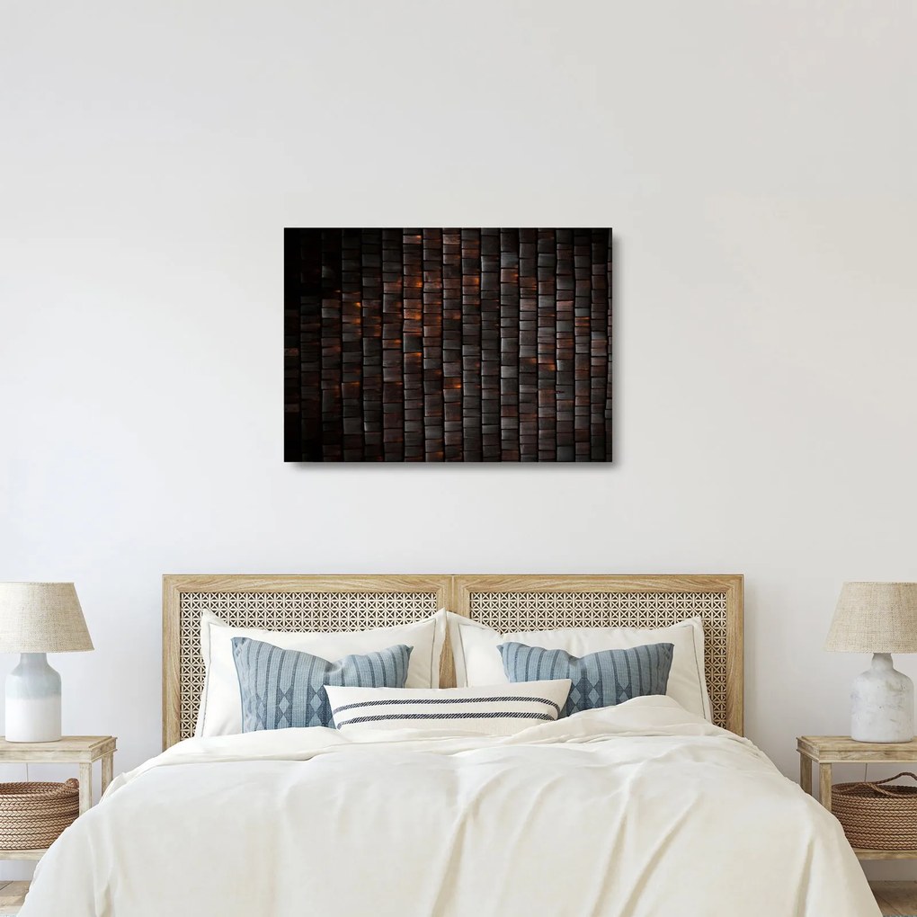 Modern absztrakt kép (üvegen) (70x50 cm)