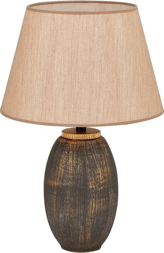 Szürke-bézs asztali lámpa textil búrával (magasság 46 cm) Yakamoz – Opviq lights