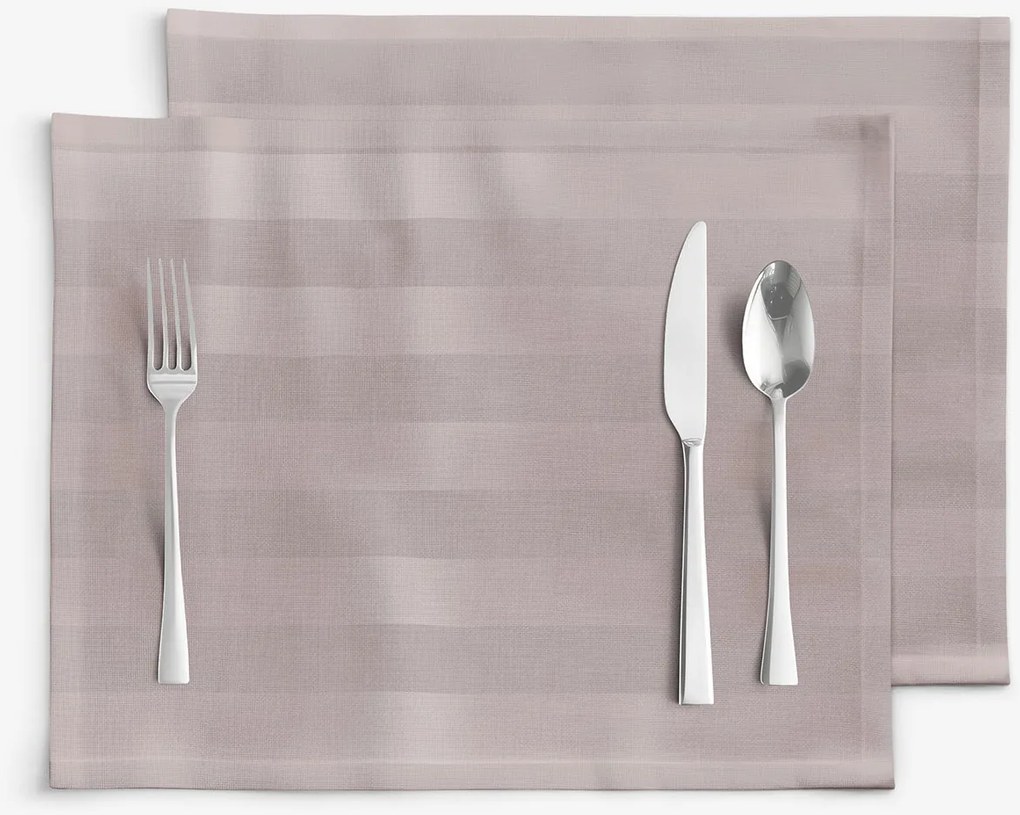 Goldea ünnepi damaszt reggeliző alátét - szürkésbarna csíkos - 2db 30 x 40 cm
