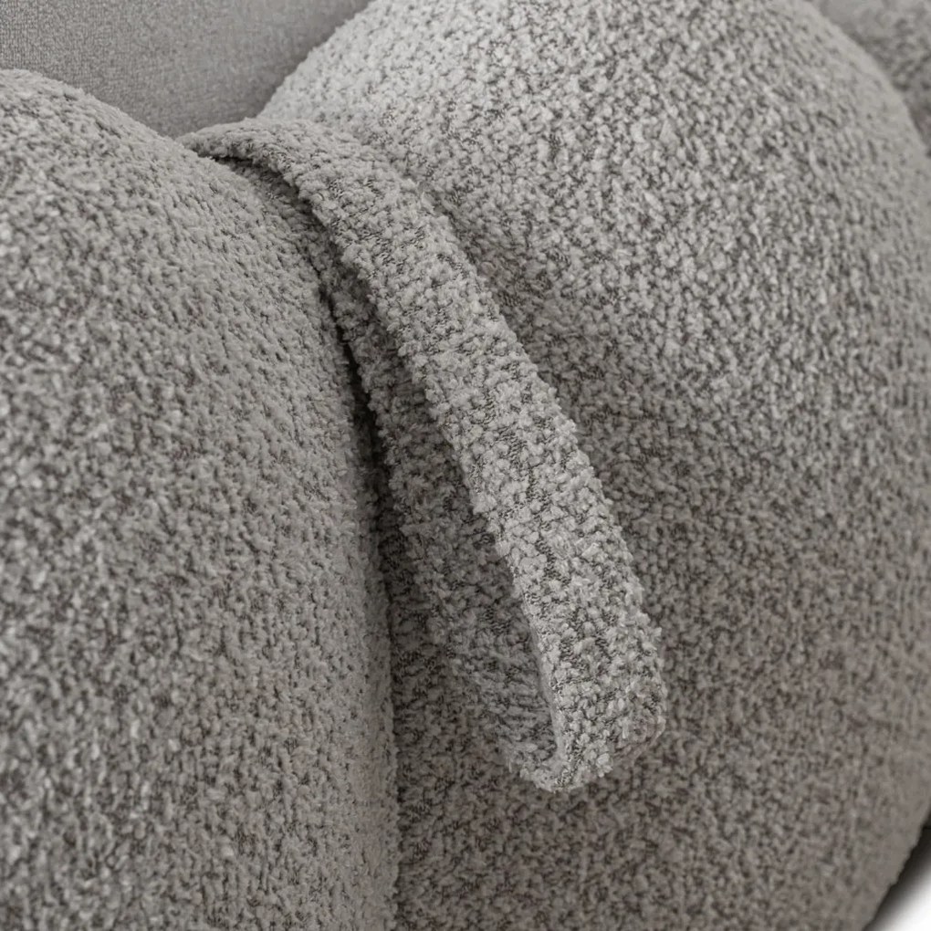 Szürke Bouclé Franciaágy Ágyneműtartóval. 160x200 ANKARA