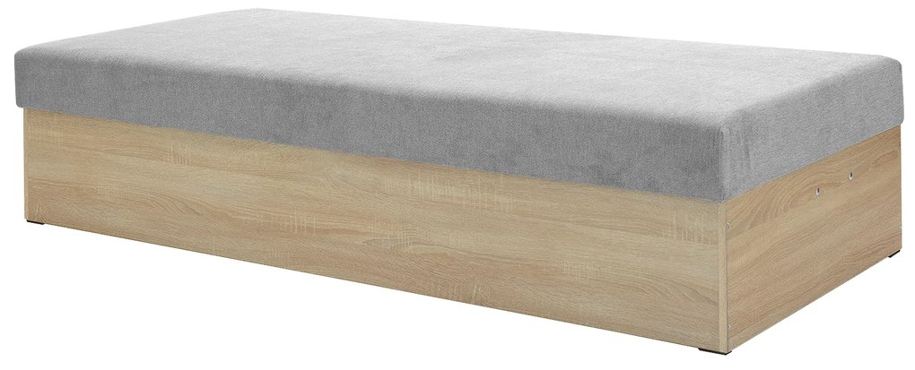Egyszemélyes ágy (heverő) 85 cm Idona (szürke) (ágyráccsal és matraccal) (tárolóhellyel). 1098588