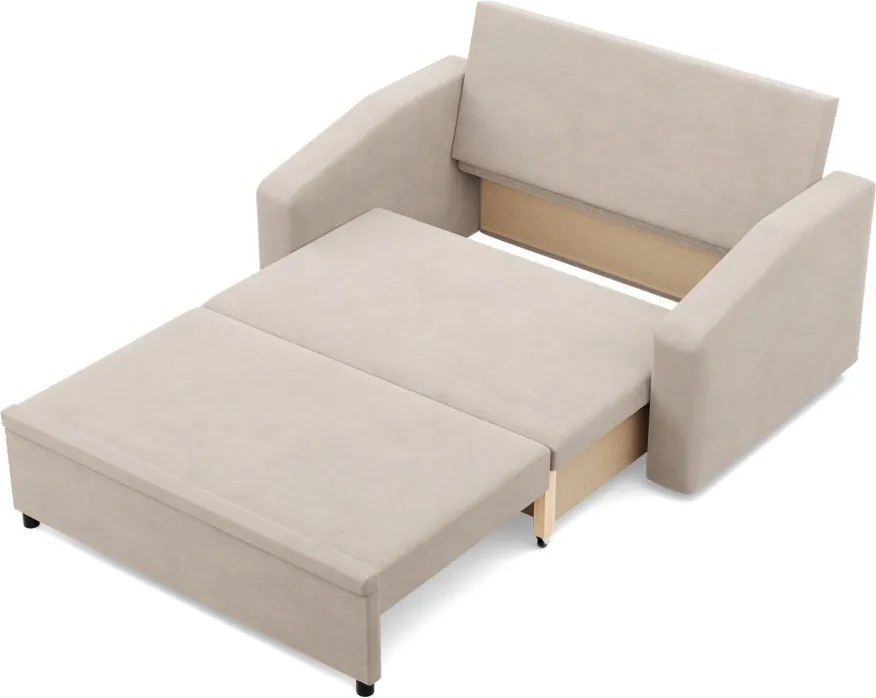 Zeus kanapé, bársony, hab töltet, döntött kartámasz, bézs