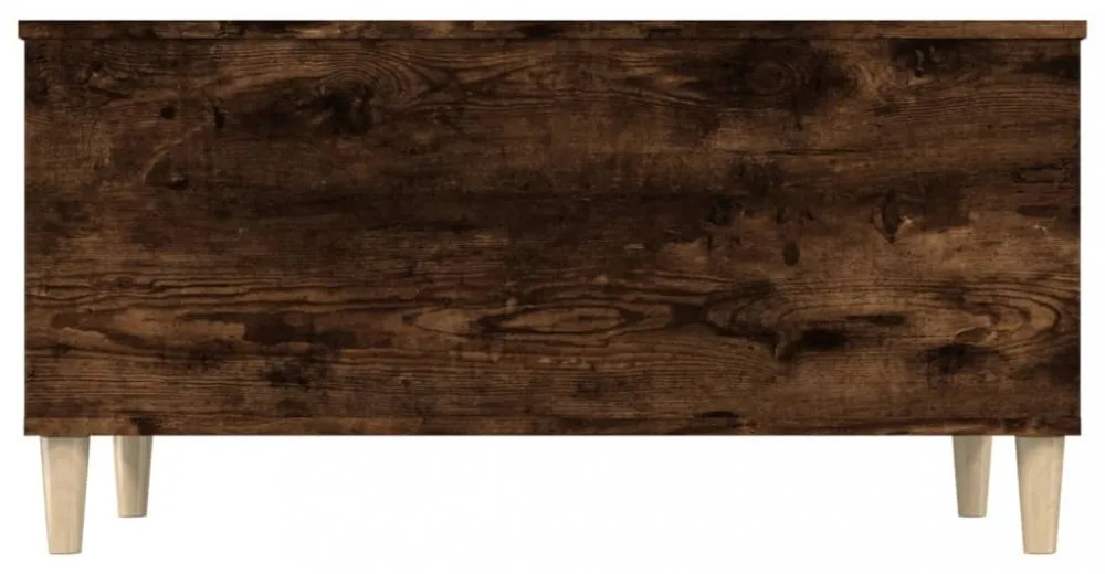 füstös tölgy színű szerelt fa dohányzóasztal 90 x 44,5 x 45 cm