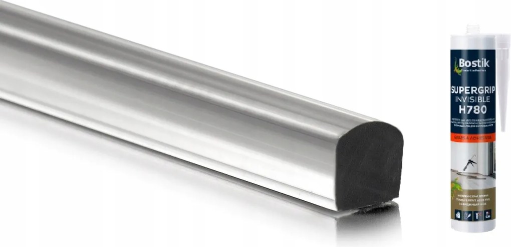 Akril Küszöb 10x10mm Zuhanykabin 80cm +Vízzáró ragasztó a kabinhoz