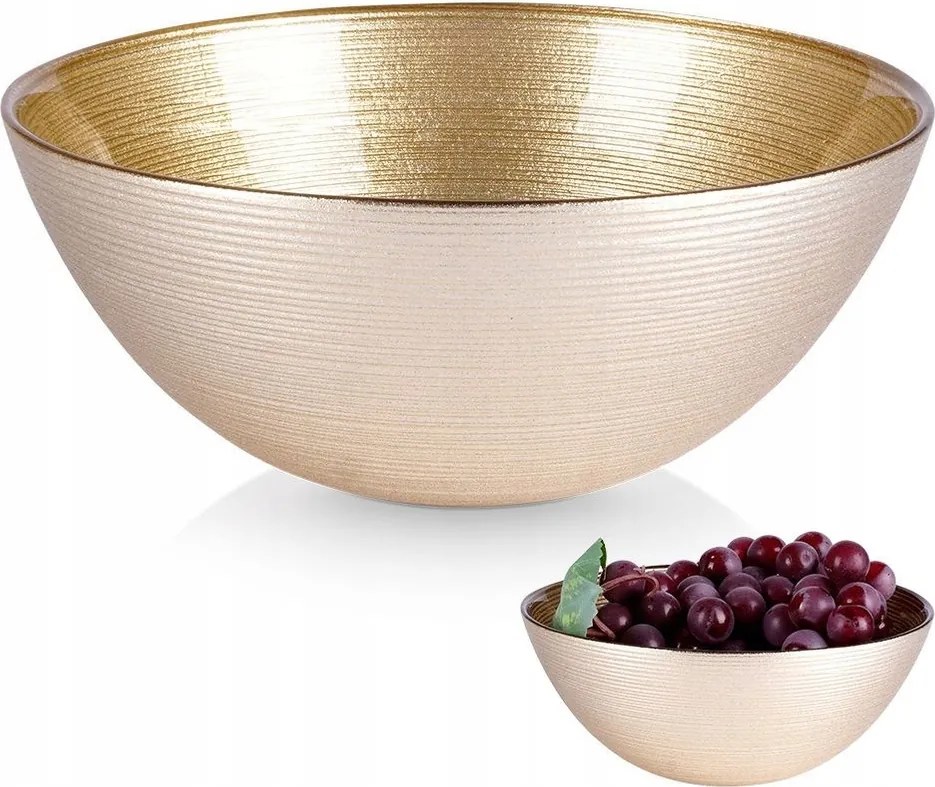 Leveses tál saláta pehely snack Saláta tálaló Arany 600 ml