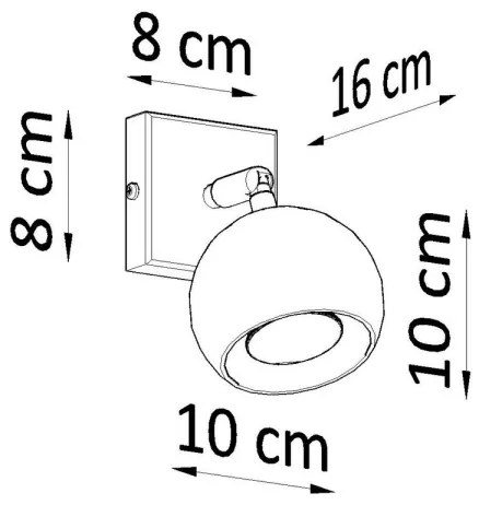Sollux SL.0437 - Fali spotlámpa OCULARE 1xGU10/10W/230V
