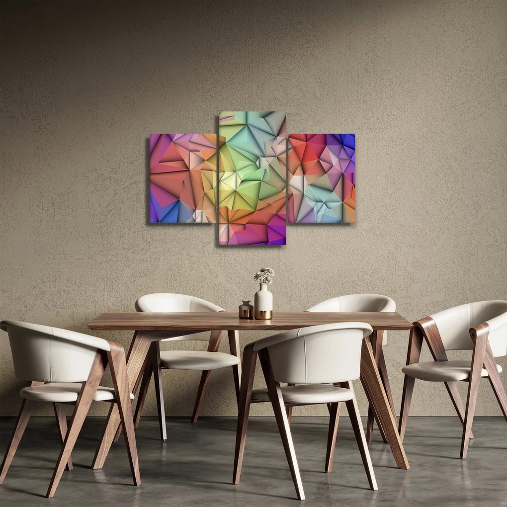 Kép - Sokszögű absztrakció (90x60 cm)