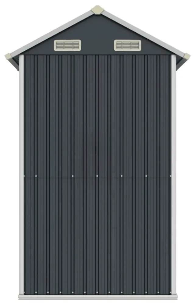 antracitszürke horganyzott acél kerti fészer 192 x 152,5 x 237 cm