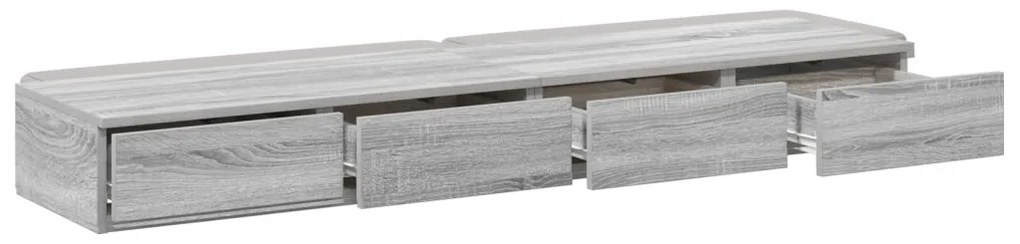 Ágyfiókok fiókkal Szürke sonoma 160 x 36.5 x 16.5 cm Faanyag