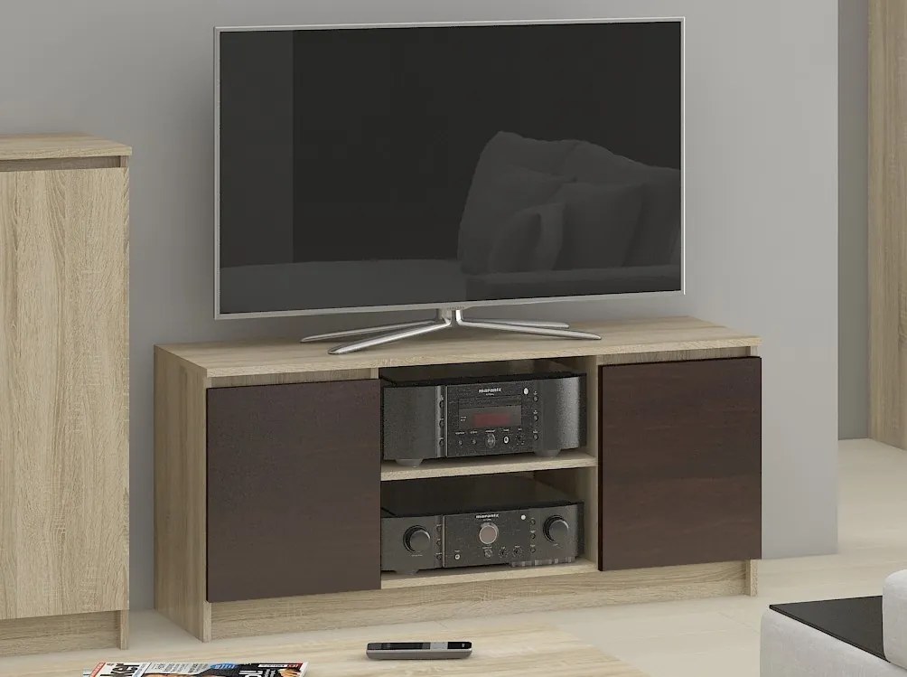 TV asztal Dariel  (szonoma tölgy + wenge). Akció -12%. 1069395