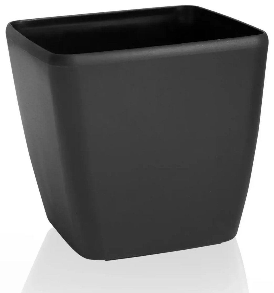 Flower Lover Virágcserép Quadrato Easy mattfekete, 18 cm, 18 cm