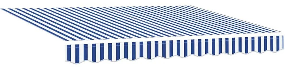 Behúzható napellenző Kék és Fehér 300x250 cm szövet
