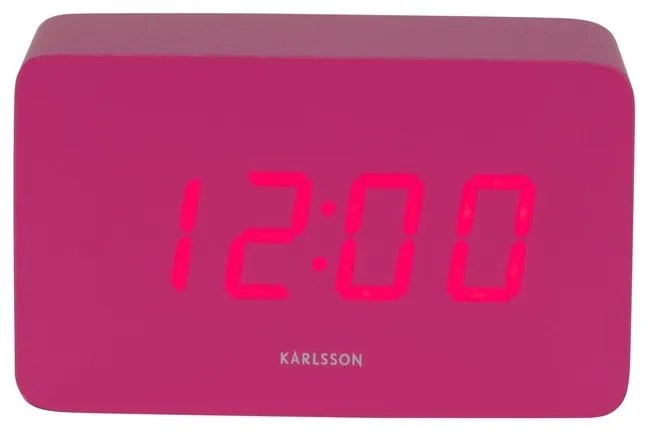 Karlsson 5983BP design LED óra ébresztővel,rózsaszín, 10 cm