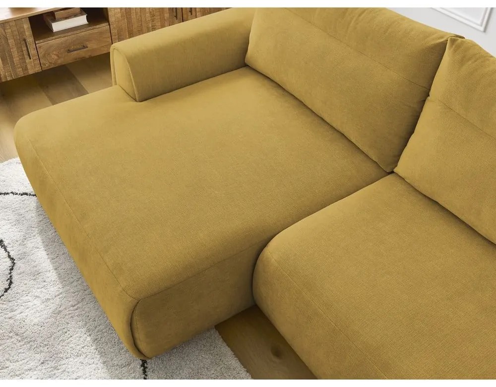 Okkersárga sarokkanapé Aden – Bobochic Paris