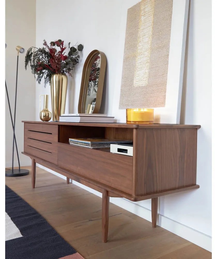 Carolin TV-állvány diófa dekorral - Kave Home